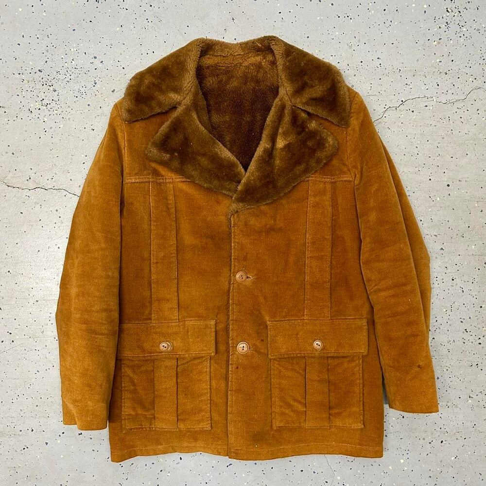 VTG 70s Andhurst Sportwear Corduroy/Suede Fur Jacket